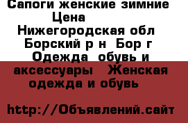 Сапоги женские зимние › Цена ­ 1 000 - Нижегородская обл., Борский р-н, Бор г. Одежда, обувь и аксессуары » Женская одежда и обувь   